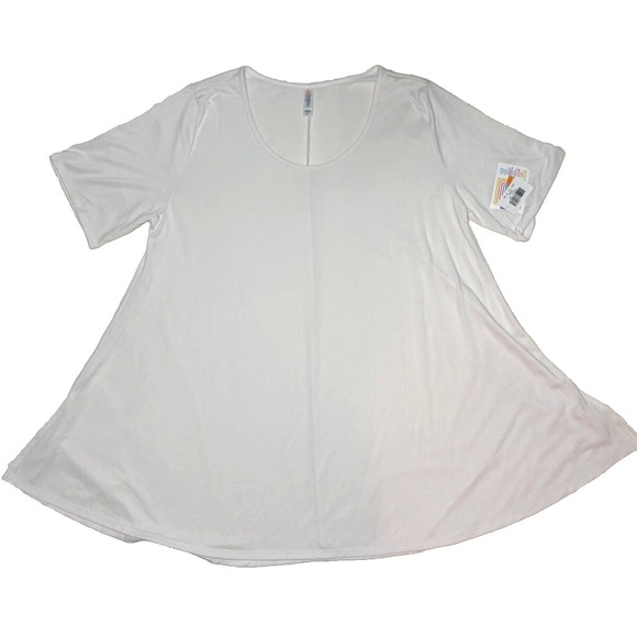 LuLaRoe Womens Top 3XL Perfect T‎ Tee Tunic Solid White Modal Blend Soft 3X NWT - Picture 1 of 3